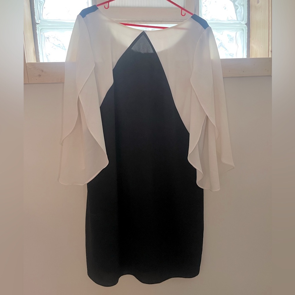 AB studio black and white dress